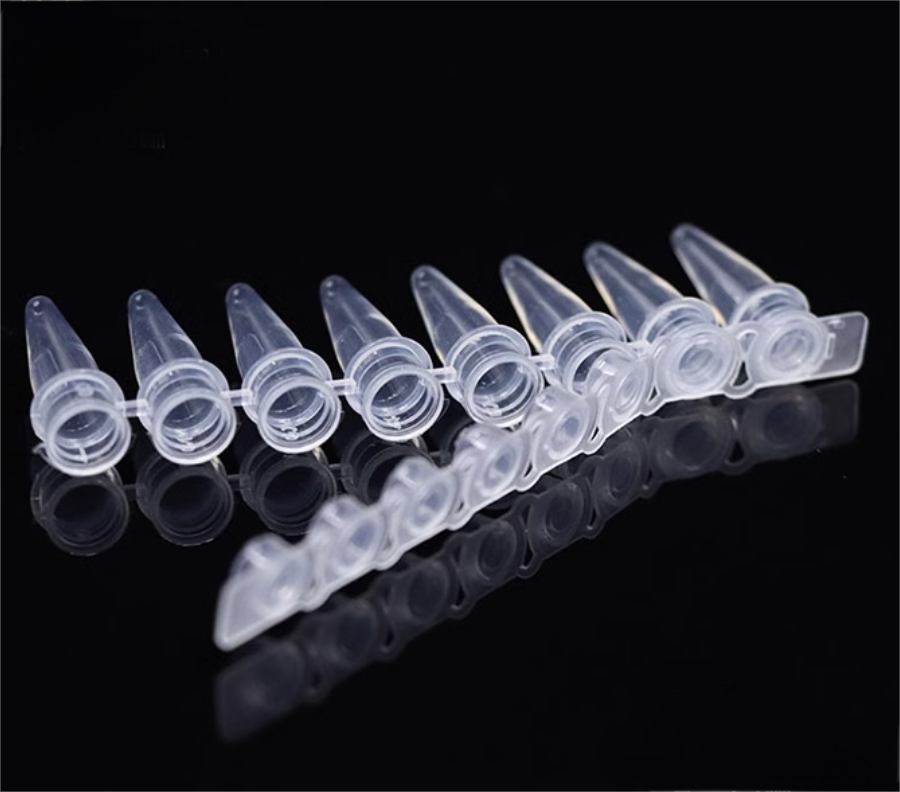 (白标）0.2ML PCR 8连排，透明，管盖一体